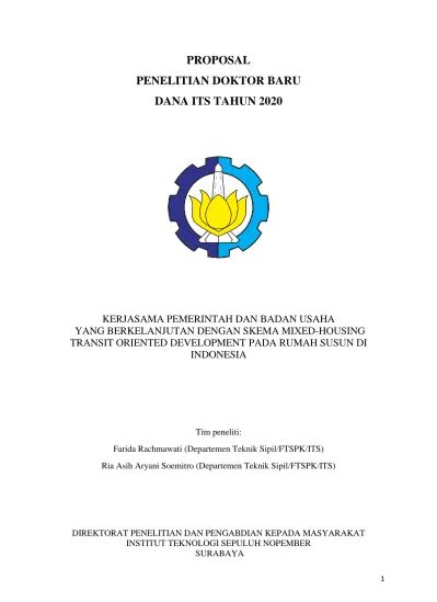 Proposal Penelitian Doktor Baru Dana Its Tahun