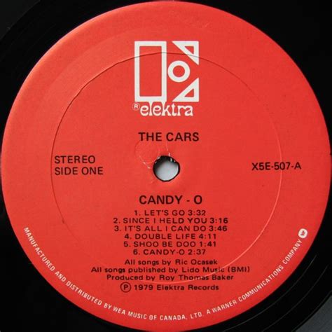 The Cars – Candy-O (Vinyl LP - Canadian Pressing) - Record Cellar Canada