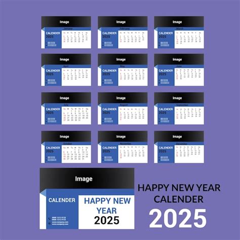 Creatieve New Tebal Kalender 2025 Kalender Template Tabel Kalender