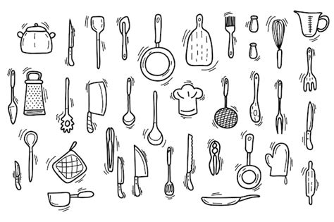 Doodle Cocina Cocinar Utensilios De Cocina Utensilios De Cocina