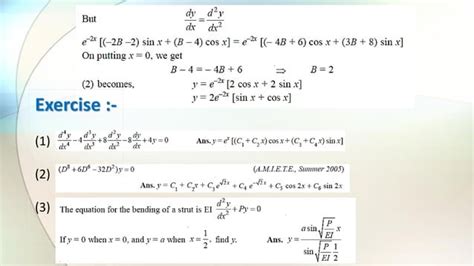 Higher Order Differential Equation