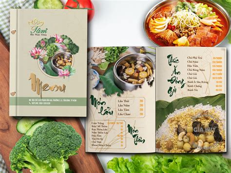 Mẫu menu chay - Thực đơn chay tốt cho sức khỏe - Thiết kế Gia Huy