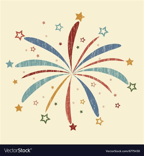 Vintage Firework Royalty Free Vector Image Vectorstock