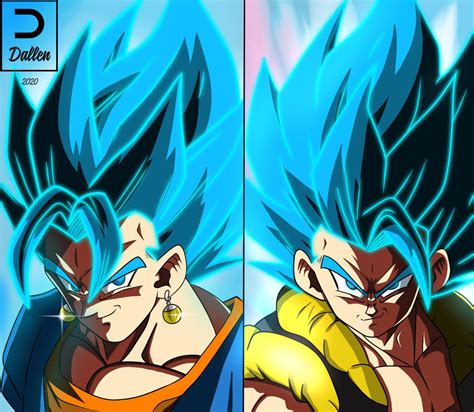 Vegito Blue and Gogeta Blue drawing from Dokkan Battle. Hope I get some luck from this : r ...