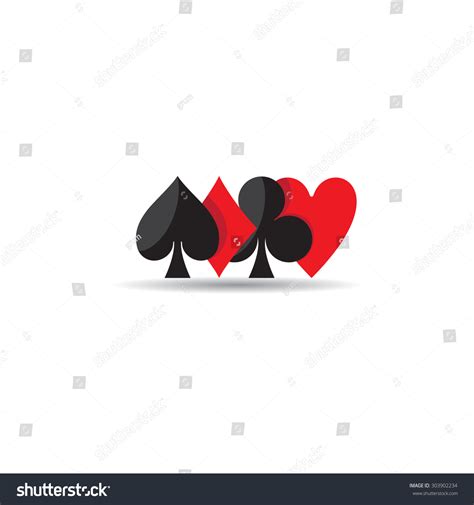 Suit Playing Card Symbols On White Stock Vector (Royalty Free ...