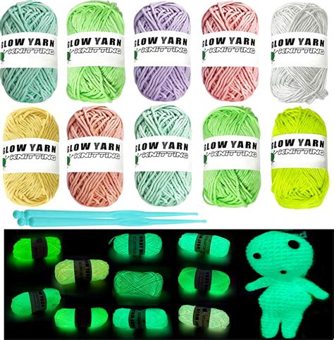 Amazon Roll Glow In The Dark Yarn Diy Glow Yarn Craft Yarn