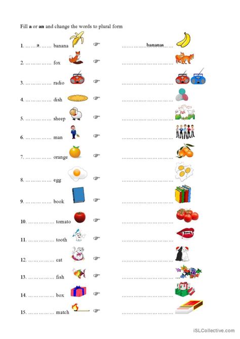 Plurals English Esl Worksheets Pdf And Doc