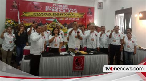 Relawan Projo Bali Deklarasi Dukung Prabowo Subianto Sebagai Calon