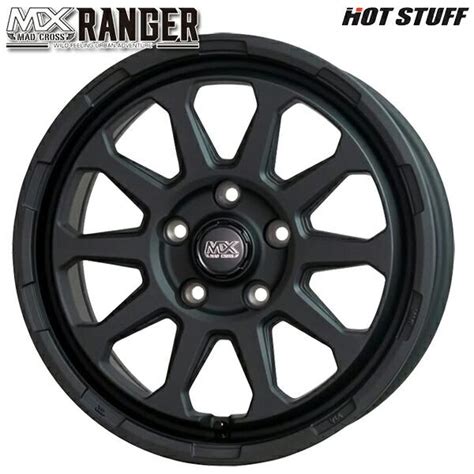 HOT STUFFホットスタッフ マッドクロス レンジャー 17インチ 7 0J 5H114 3 38 マットブラック アルミホイール単品 1本 4本以上送料無料 タイヤホイール専門