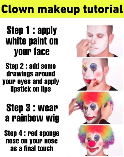 Clown makeup tutorial : r/antimeme