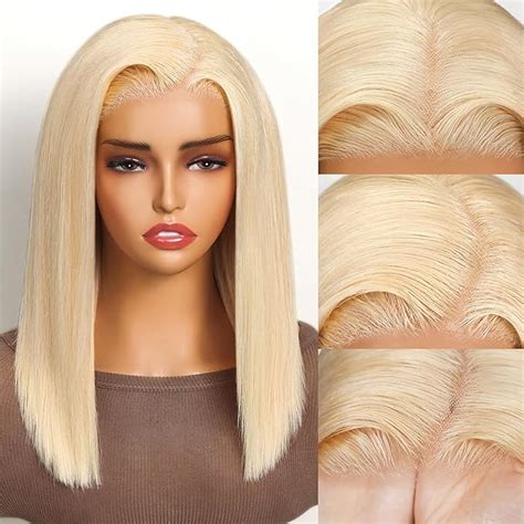 Amazon MEGALOOK Blonde 613 Bob Wig Human Hair Ready To Go