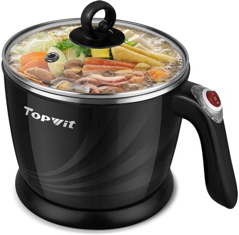 Topwit Electric Hot Pot Mini 1 2 Liter Electric Cooker