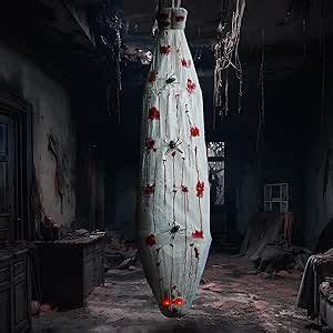 72 Halloween Light Up Cocoon Corpse With IR Sensor And Motion Detector