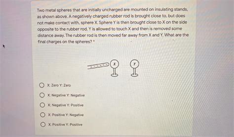 Solved Two Metal Spheres That Are Initially Uncharged Are