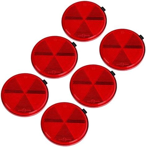 Aohewei Self Adhesive Reflectors Stick On Round Circular Reflectors Red