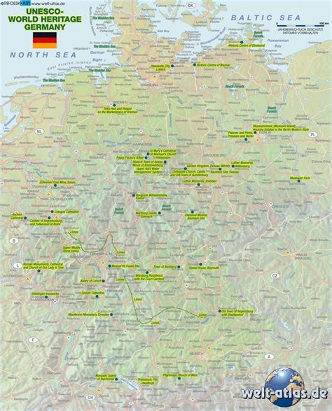 Map of UNESCO World Heritage Germany | World heritage, Unesco world heritage, Germany map