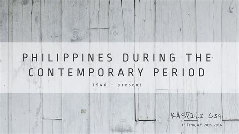 Philippines During The Contemporary Period Youtube