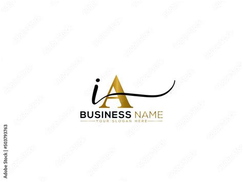 Minimalist IA Logo Icon Signature Ia Ai Letter Logo Design For Your