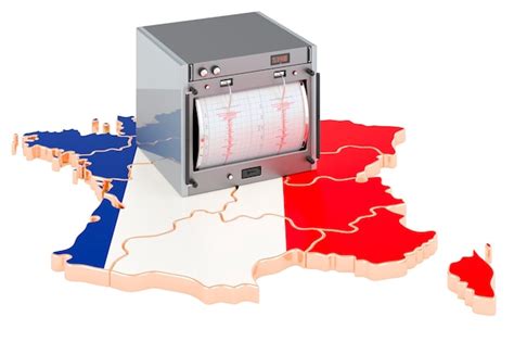 Terremoto En Francia Concepto Sism Grafo En El Mapa Franc S Renderizado