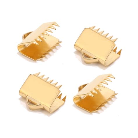 40 PCS Roestvrij Staal Goud End Caps Crimp Voor Ar Grandado