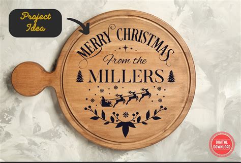 Christmas Cutting Board Svg Bundle Custom Personalized Etsy