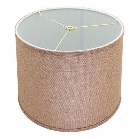 ALUCSET Burlap Drum Lampshades For Table Lamps And Floor Lights Set Of