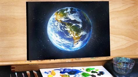 Planet Earth In Space A Step By Step Painting Tutorial Ryan O Rourke