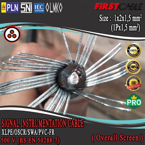 Jual Kabel RE2XRY Cu XLPE OSCR PVC SWA PVC FR 1x2x1 5 Mm2 1Px1 5 Mm2