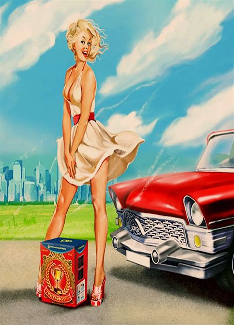 Retro Sexy Pin Up Girl Art Wallpaper Grafik Dinding Ussr 51 Off