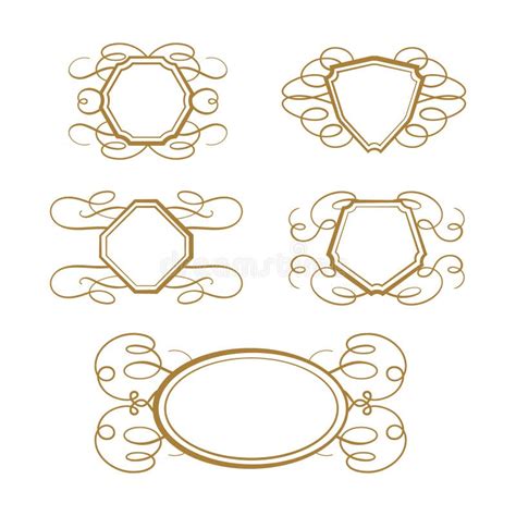 Vector Calligraphy Frames Set Stock Vector Illustration Of Filigree Background 80299996