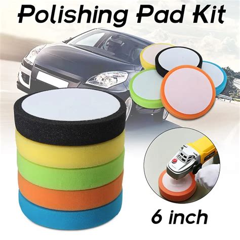 Auto Car Polisher Inch Mm Soft Flat Sponge Polishing Pad Kit