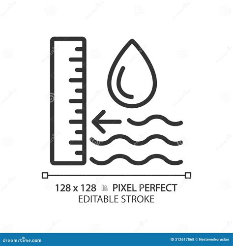 Groundwater Level Linear Icon Stock Vector Illustration Of Vector