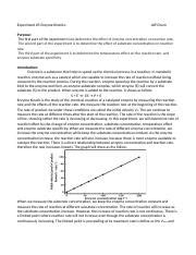 Experiment 5 Labreport Docx Experiment 5 Enzyme Kinetics Jeff Chum