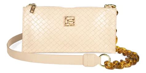 Cartera Pouch Cloe Para Mujer Asa Con Adorno De Cadena Color Nude MercadoLibre