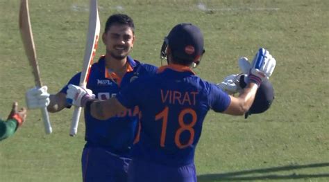 IND Vs BAN Ishan Kishan Completed 200 Runs Virat Kohli Started Doing