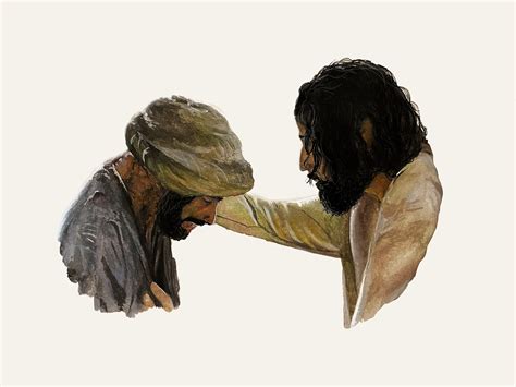 Clean Print Jesus Heals a Leper Repentance Recovery Watercolor Artwork ...