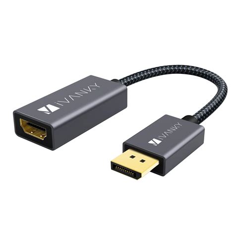 Buy DisplayPort To HDMI Adapter IVANKY Gold Plated Nylon Braided DP To