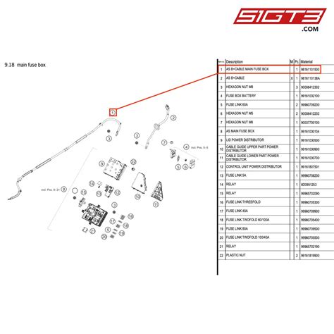 AS B+CABLE MAIN FUSE BOX - 98161101500 [PORSCHE 718 Cayman GT4 RS