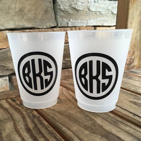 16oz Frosted Flex Shatterproof Cups Monogrammed Personalized Etsy