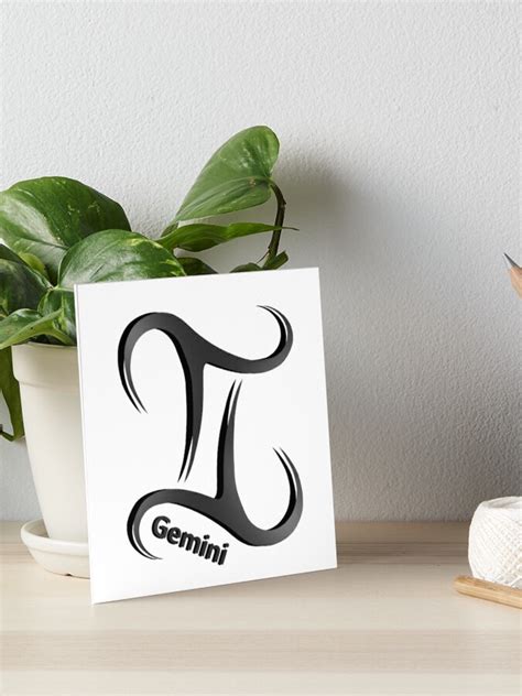 Gemini Zodiac Sign Symbol Art Board Print For Sale By Justpaint