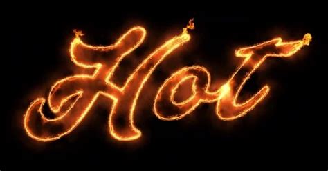 Burning Hot Fire Word Text With Flame An Stock Video Pond5