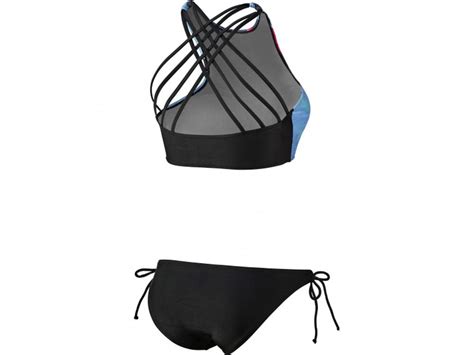 Beco Active High Neck Bikini B Cup 42 Schwarz Bunt