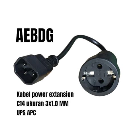 Jual Schuko Kabel UPS Pdu Iec 320 C14 Cee7 4 Adaptor Power Extension