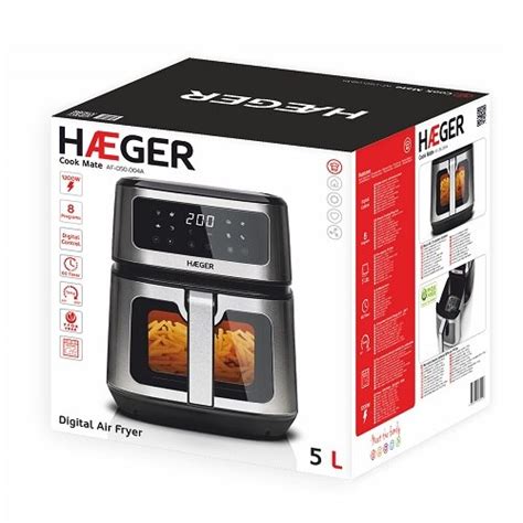 Friteuza Cu Aer Fara Ulei HAEGER AF D50 004A Cook Mate 1200W 5 Litri