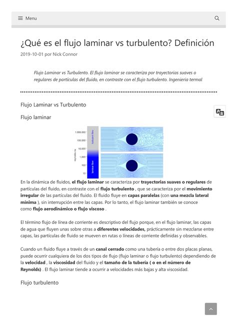 Qué es el flujo laminar vs turbulento Definición Qué es el flujo