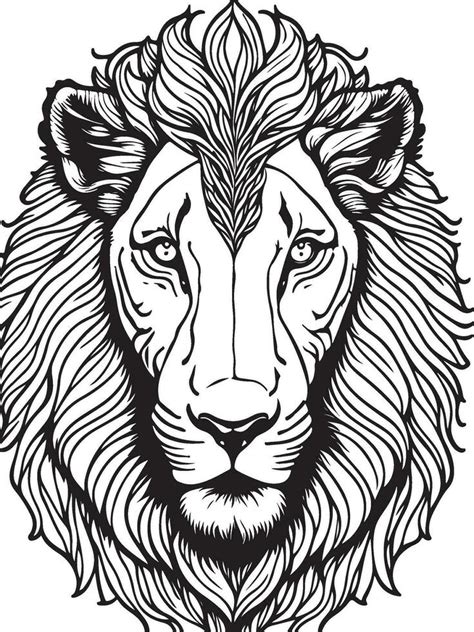 Lion Mandala Coloring Page for Adults 26137057 Vector Art at Vecteezy