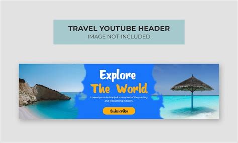 Premium Psd Travel Youtube Channel Cover Header Template