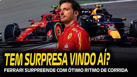 FERRARI SURPREENDEU O MUNDO DA F1 NO RITMO DE CORRIDA MAS AINDA É PRÉ