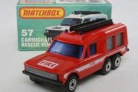 Matchbox Lesney F Range Rover Carmichael Commando Fire Engine Red