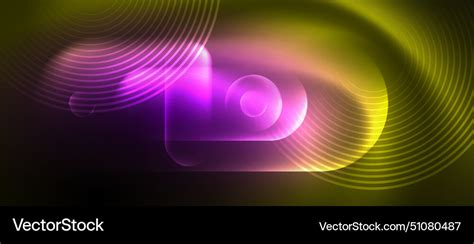 A glowing neon swirl on a dark background Vector Image